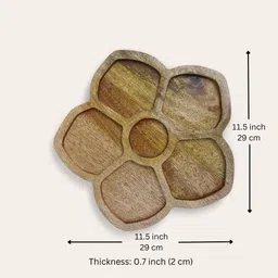 rare crafts Mango Wooden Serving Plate Plate Serving Set image 4