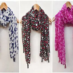 urgen Georgette Floral Print Multicolor Women Dupatta-picture-28