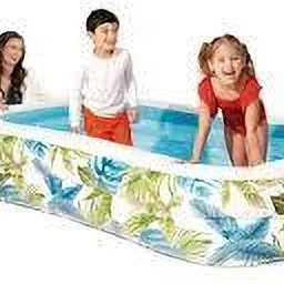 kindertales Tropical Swim (IND*9647) Center Inflatable Family Pool With Free Electric Pump Inflatable Swimming Pool image 5