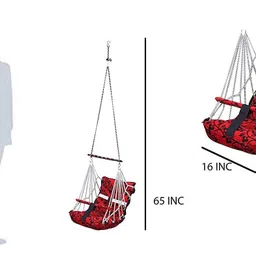 bjik Cotton baby swing jhula for 1-5 year old children's, baby hanging Cradle's Swings image 4