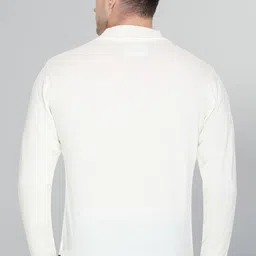 godfrey Men Solid High Neck White Sweater image 4