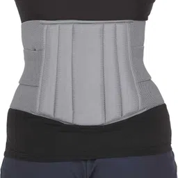 afcycare Lumbo Sacral Support Belt (Waist & Back Support) for Men & Women Grey - Single Back / Lumbar Support-picture-26