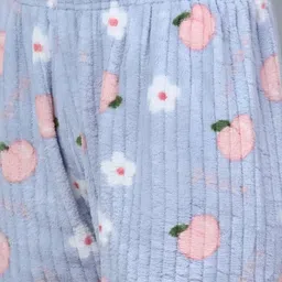 lugo Women Night Suit Set Blue Solid image 3