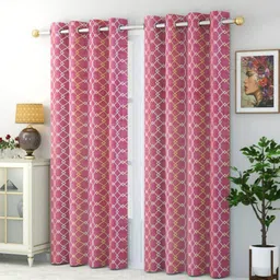urban arts 213 cm (7 ft) Door Polyester Room Darkening Curtain Single Curtain image 2
