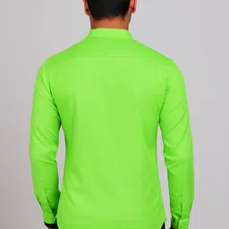 manchester & co Men Regular Fit Solid Mandarin Collar Casual Shirt image 2