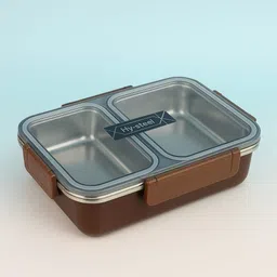bear winngs Premium Leak Proof Stainless Steel Lunch Box With 2 AirTight Compartments 2 Containers Lunch Box-picture-11