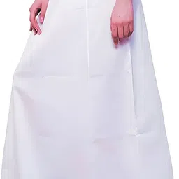 TrendingTrading 2025-White & Black Saree Lehenga Petticoat for Women with Drawstring Pure Cotton Petticoat image 3
