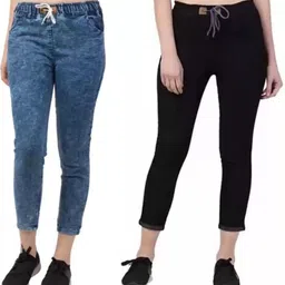 stylokat Women Jogger Fit Mid Rise Blue Jeans-picture-10