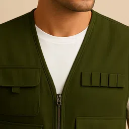 dragon witch Solid Men Waistcoat image 3