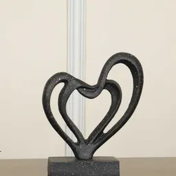 casacraft from pepperfry Heart Within Heart Black Artifact (St Black) image 1