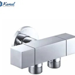 kamal Two way Angle Valve Schön | Brass Valve | Two Standard 1/2 Inch Male Outlet Twin Elbow Valve Faucet-picture-20