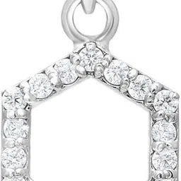Femme Jam 925 Sterling Silver Swarovski Zirconia Diamond White Pendant / Locket Swarovski Crystal White Gold Pendant-picture-14