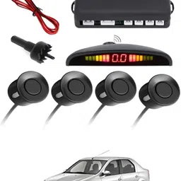 zplus Universal 4 Black Reverse Parking Sensor With LED Display For Cars-179 Safety of Passengers/Car One Alarm Kit-1855 Parking Sensor image 1
