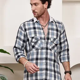 metronaut Men Regular Fit Solid Spread Collar Casual Shirt-picture-21