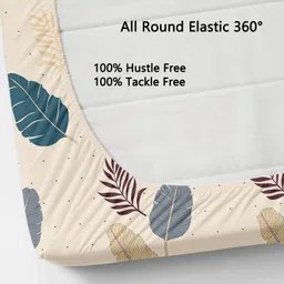 la verne Cotton Double Fitted (Elastic) 144 TC Jaipuri Prints Bedsheet image 3