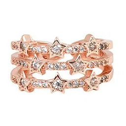 JOKER & WITCH Women Rose Gold-Toned Artificial Stone Studded Swirling Love Jewelry Set image 3
