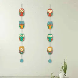 Set of 2 Owls Decorative Wooden Wall Hanging Decor-image-31