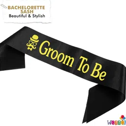 wobbox Groom To Be Sash, Bachelorette Sash, Bachelorette Decoration Kit image 2