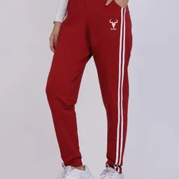 hokkai Pack of 2 Women Striped Grey, Red Track Pants image 3