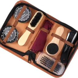 Deoxys 8 PCS Shoe Shine Kit Cleaning Tool with Case Shoe Care Kit-picture-14