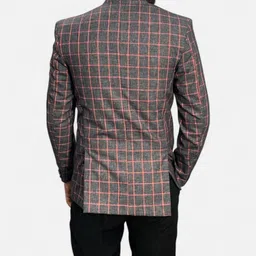 gargian master cut Men Checkered Single Breasted Formal, Party Blazer image 3