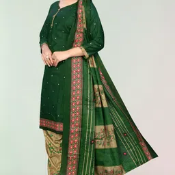 rajnandini Cotton Blend Printed Readymade Salwar Suit Ready to Wear Printed Kurta, Patiala & Dupatta Set image 4