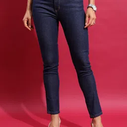 tokyo talkies Women Skinny Mid Rise Blue Jeans image 1
