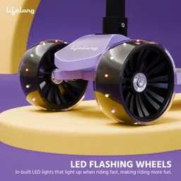lifelong Scooter for Kids - Foldable Kids Scooter with LED Wheels & Adjustable Height Kids Scooter image 2