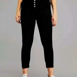 ss creation Women Skinny High Rise Black Jeans-picture-14