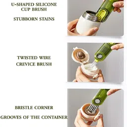 k.b.sales 3 in 1 Bottle gap Cleaner Brush Cleaner Tool Multifunctional Cleaning Brush image 2