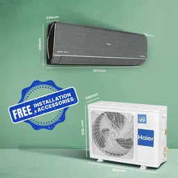 haier 1.6 Ton 5 Star Split Inverter AC with Wi-fi Connect - Purple, Silver image 2