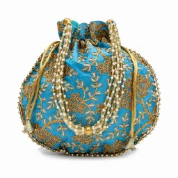 navkaar enterprises Women Blue Potli-picture-43