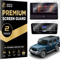 spartan shield Screen Guard for Mahindra Thar Roxx - 10.25 Inch Infotainment + Instrument Cluster Display Touchscreen Protector || AX3L AX5L AX7L || 9H Car Music System Accessories 2024 [Not Tempered Glass]-picture-15