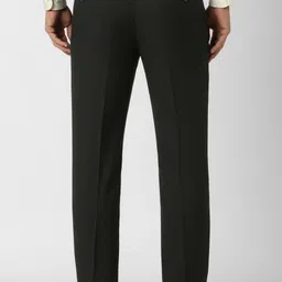 van heusen Men Slim Fit Black Polyester Trousers image 3