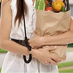 hkv Reverse Umbrella with C-Shaped Handle and UV Protection Inverted Reversible No Drip Umbrella (Multicolor) image 2