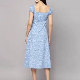 aayu Women A-line Blue Midi/Calf Length Dress image 2