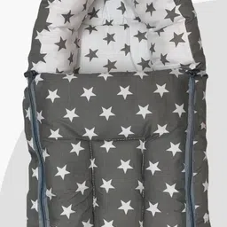 kid's charm Baby Bed, Sleeping Bag & Carry Nest Cotton Ideal for 0-6 Months Baby (Star Grey) Sleeping Bag-picture-32