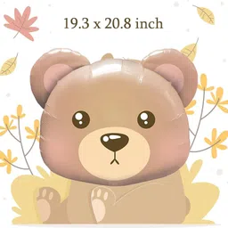 bashnsplash Printed Hello Baby Teddy Bear Foil Balloon with Star Baby Shower Hello Baby Balloon Bouquet image 2