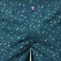 van heusen innerwear Van Heusen Men Blue Printed Elasticized Waistband Printed Boxer Shorts  8905482033855 image 5