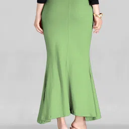 Veehaus Pista_lightgreen_Saree shapewear with slit Lycra Blend Petticoat image 2