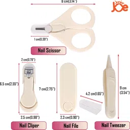 junior joe 4-in-1 Baby Nail Care Set Baby Manicure Kit Cute Baby Nail Clipper Scissor Baby Nail File Tweezer for Newborn, Infant & Toddler image 3
