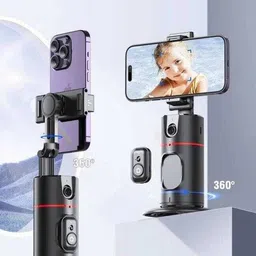 EVAAENTERPRISES P02 Stabilizer Smooth 360 Degree Rotation 2 Axis Gimbal for Mobile, Camera image 2
