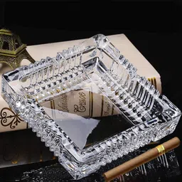 ofm Crystal Sculpt Square : A Fusion of Elegance and Functionality Clear Glass Ashtray-picture-12