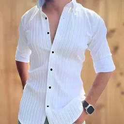 oquent Men Regular Fit Embroidered Curved Collar Casual Shirt-picture-24
