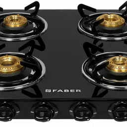 faber COOKTOP DAISY PRO 4BB Brass Burner with Lighter & Hose Pipe Glass Manual Gas Stove-picture-20