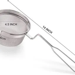 fanqew Stainless Steel Mesh Deep Fry Strainer for Kitchen 14 cm Collapsible Strainer image 2