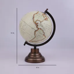 White Plastic Geographical Map Table Globe by Imli Street image 4