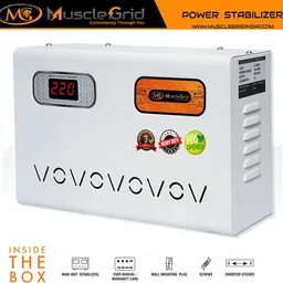 musclegrid india 5KVA (70V-300V) HEAVY DUTY Output (230v) Voltage Stabilizer for AC and Home Appliances image 3