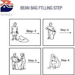 devogue XXXL Chair Bean Bag Cover(Without Beans) image 5