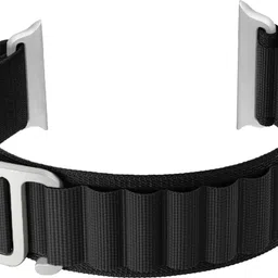 ACM Sliding Watch Strap Nylon Hook for Fire-Boltt Brillia Smartwatch Belt Band Black Smart Watch Strap image 3